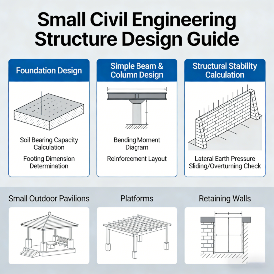 Picture of Small Civil Engineering Structure Design - Foundation & Stability Calculation for Outdoor Pavilions/Platforms